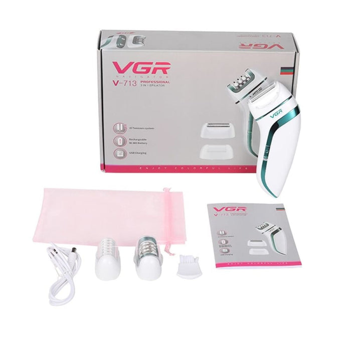 3 In 1 Rechargeable Electric Hair Removal Epilator For Women