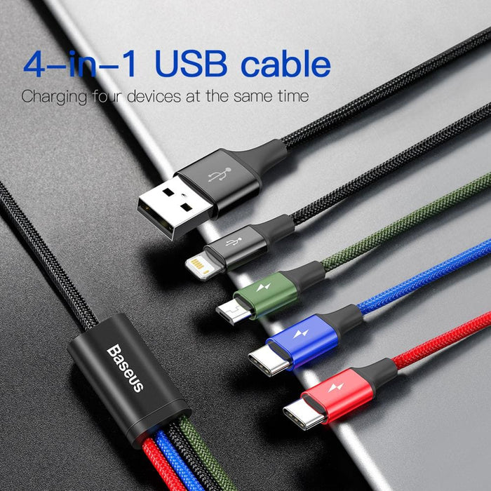 3 In 1 Usb Type c Cable For Samsung Xiaomi Mi Iphone