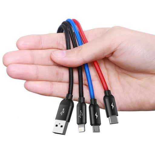 3 In 1 Usb Type c Cable For Samsung Xiaomi Mi Iphone