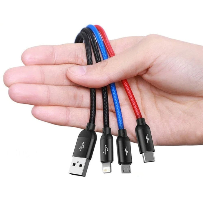 3 In 1 Usb Type c Cable For Samsung Xiaomi Mi Iphone