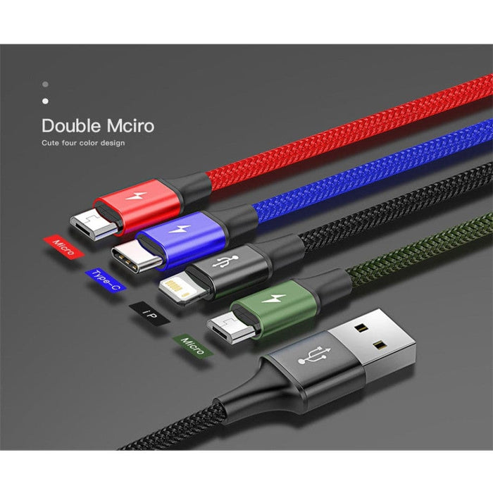 3 In 1 Usb Type c Cable For Samsung Xiaomi Mi Iphone