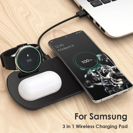 15w 3 In 1 Wireless Charging Pad For Samsung