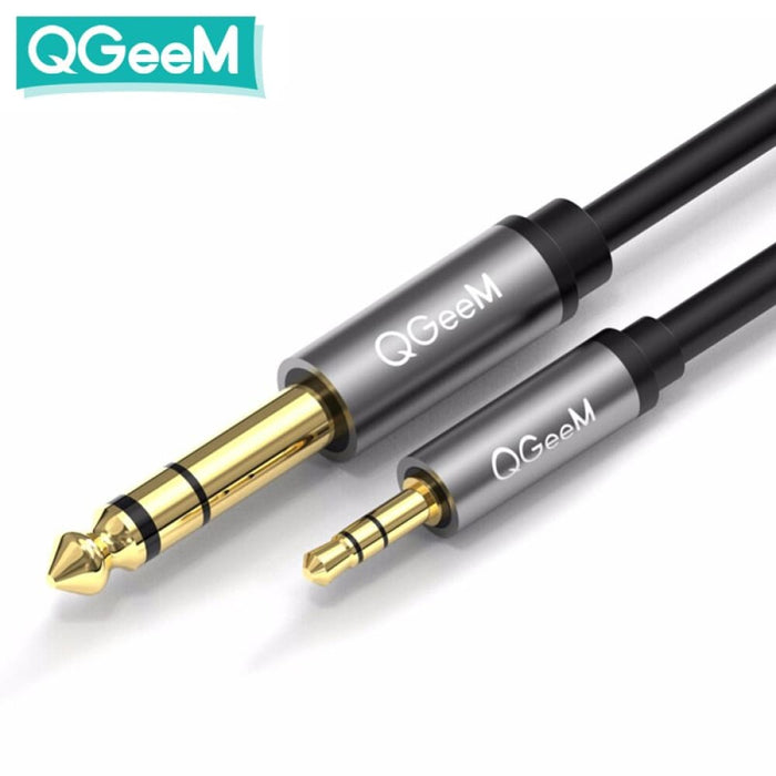 3.5 To 6.35mm Gold Plated Aux Male Cable For Mixer