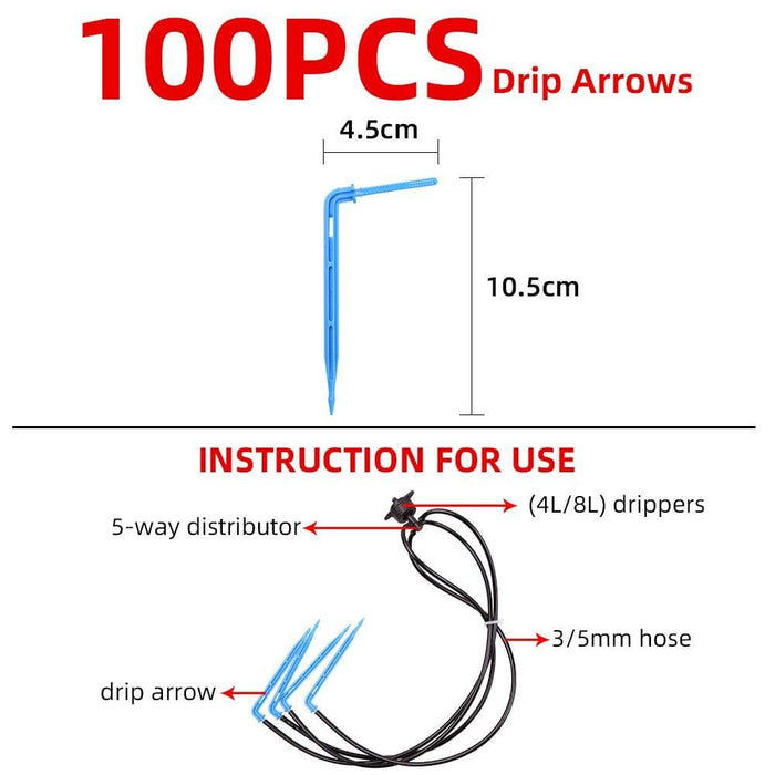 3 5mm 4l 8l 5-way Distributor Arrow Watering Kits