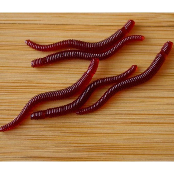 3.5cm Luminous Fish Lure Red Earthworm Design