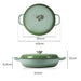 Goslash Picks 3.5l Enamel Dutch Oven Pan In Green Colour