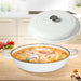 Goslash Picks 3.5l Enamel Dutch Oven Pan In White Colour