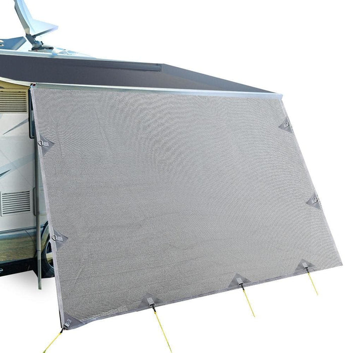 3.7m Caravan Privacy Screens 1.95m Roll Out Awning End Wall