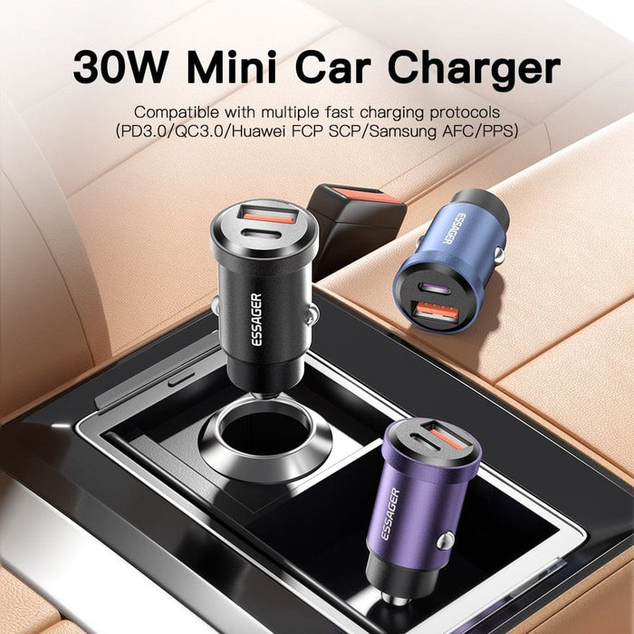 30w 5a Qc Pd 3.0 Scp Usb Car Charger Quick Charge4.0 Type c