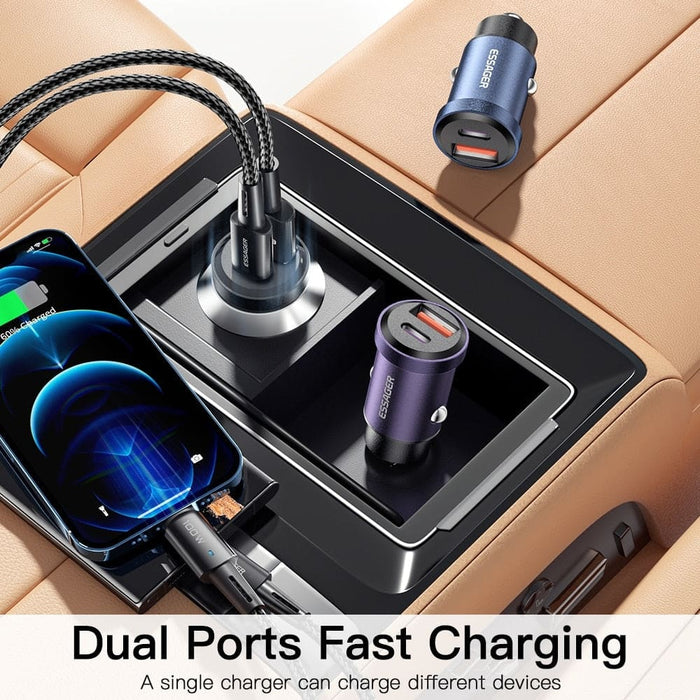 30w 5a Qc Pd 3.0 Scp Usb Car Charger Quick Charge4.0 Type c