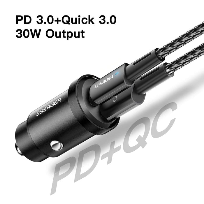 30w 5a Qc Pd 3.0 Scp Usb Car Charger Quick Charge4.0 Type c