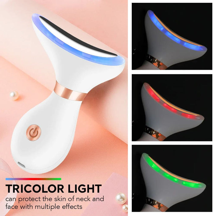 3 Colour Led Facial Neck Massager For Lifting And Wrinkle