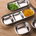 3 Compartment Stainless Steel Dip Tray For Bbq Seasoning