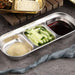 3 Compartment Stainless Steel Dip Tray For Bbq Seasoning