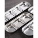 3 Compartment Stainless Steel Dip Tray For Bbq Seasoning