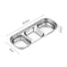 3 Compartment Stainless Steel Dip Tray For Bbq Seasoning