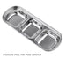 3 Compartment Stainless Steel Dip Tray For Bbq Seasoning