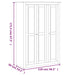3-door Wardrobe 118x50x171.5 Cm Pine Panama Range Xnxllo