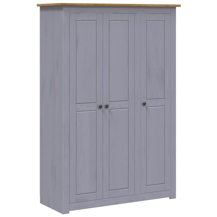 3-door Wardrobe Grey 118x50x171.5 Cm Pine Panama Range