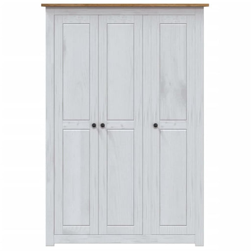 3-door Wardrobe White 118x50x171.5 Cm Pine Panama Range