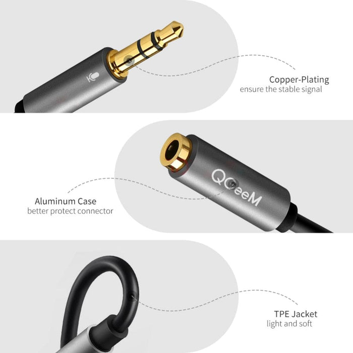 3.5mm Female To 2 Male y Splitter Audio Cable Headset