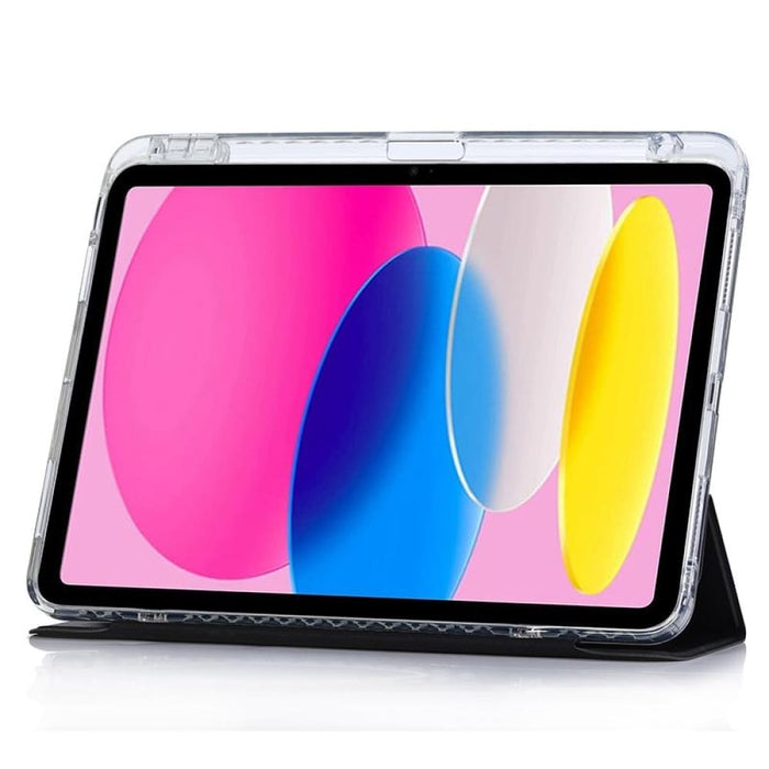 3 Fold Lock Buckle Leather Smart Tablet Case For Ipad 10th