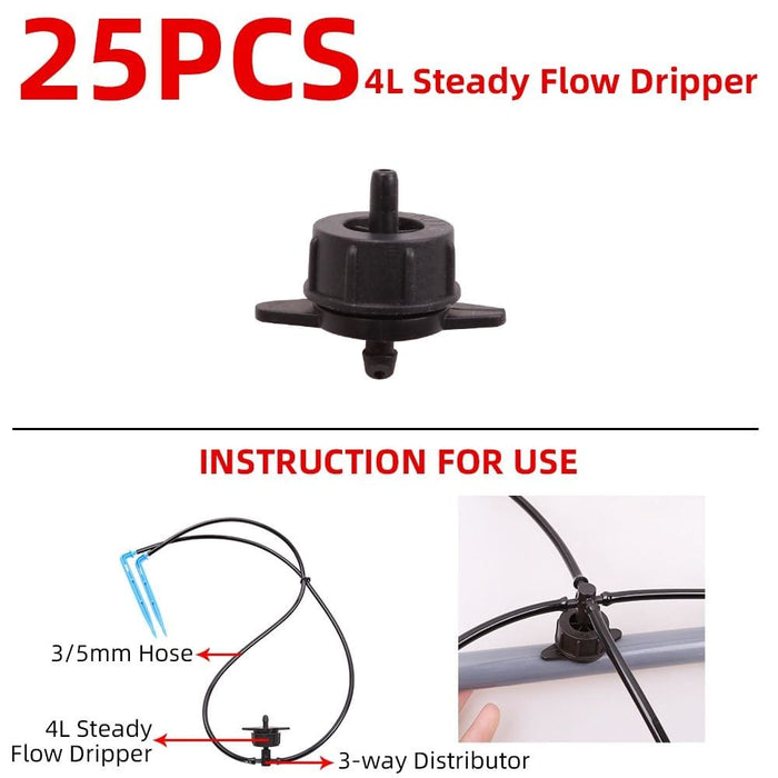 3 5mm 50m Hose Watering Arrows Steady Flow Dripper Way