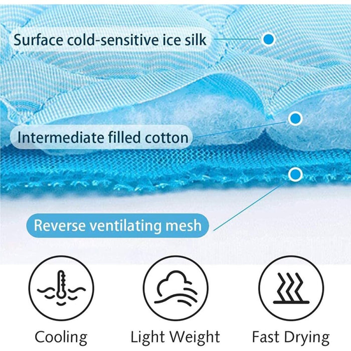 3 Layers Ice Silk Cooling Sleeping Mat For Small Medium