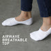 3 Pack Medium White Cushion No Show Ankle Socks Non-slip