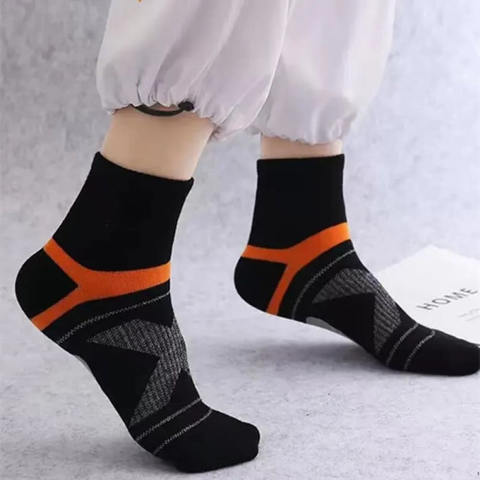 3 Pairs Mens Cotton Sports Socks Black Soft Breathable