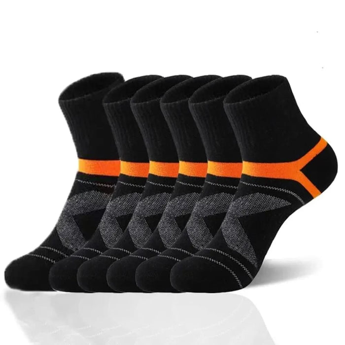 3 Pairs Mens Cotton Sports Socks Black Soft Breathable