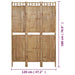 3-panel Room Divider Bamboo 120x180 Cm Taoian