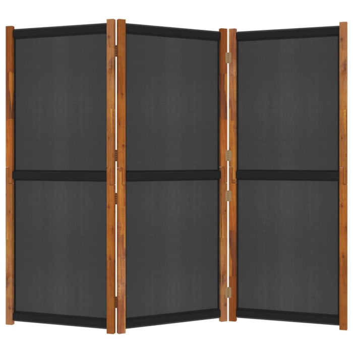 3-panel Room Divider Black 210x180 Cm Tokoik