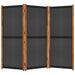 3-panel Room Divider Black 210x180 Cm Tokoik