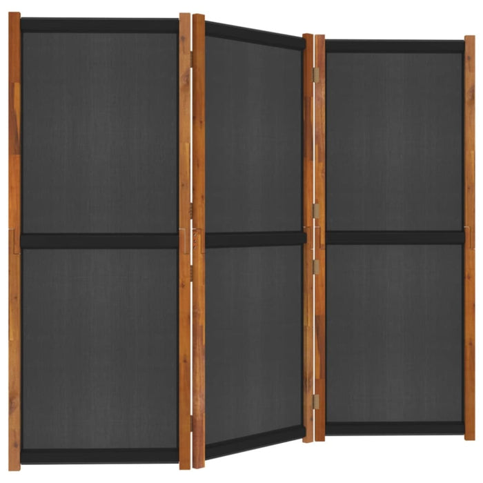 3-panel Room Divider Black 210x180 Cm Tokoik