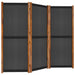 3-panel Room Divider Black 210x180 Cm Tokoik