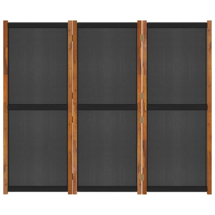 3-panel Room Divider Black 210x180 Cm Tokoik