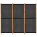 3-panel Room Divider Black 210x180 Cm Tokoik