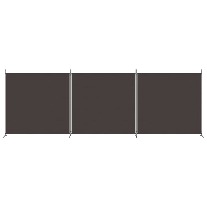 3-panel Room Divider Brown 525x180 Cm Fabric Tpbxik