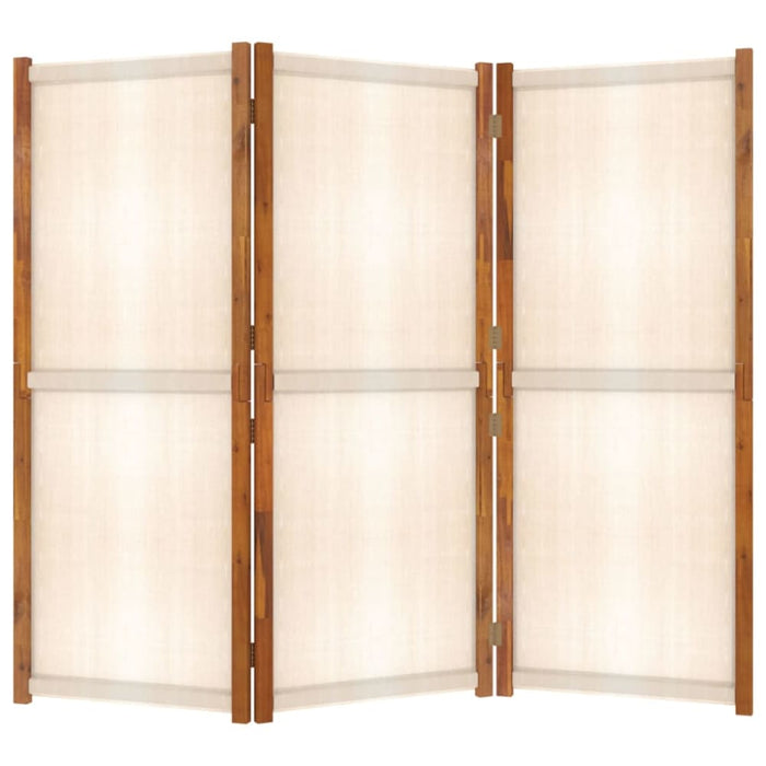 3-panel Room Divider Cream White 210x180 Cm Tokont