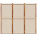 3-panel Room Divider Taupe 210x180 Cm Abbttlt