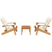 3 Piece Adirondack Garden Lounge Set Solid Wood Acacia