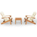 3 Piece Adirondack Garden Lounge Set Solid Wood Acacia