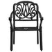 3 Piece Bistro Set Cast Aluminium Black Tbibpll