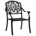 3 Piece Bistro Set Cast Aluminium Black Tbibpll