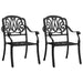 3 Piece Bistro Set Cast Aluminium Black Tbibpll