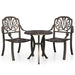 3 Piece Bistro Set Cast Aluminium Bronze Tbibplp