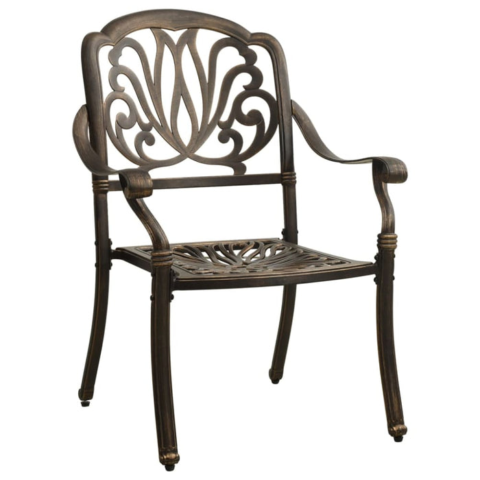 3 Piece Bistro Set Cast Aluminium Bronze Tbibplp