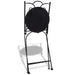 3 Piece Bistro Set Ceramic Tile Black And White Xioiix