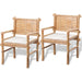 3 Piece Bistro Set With Cushions Bamboo Aonkx